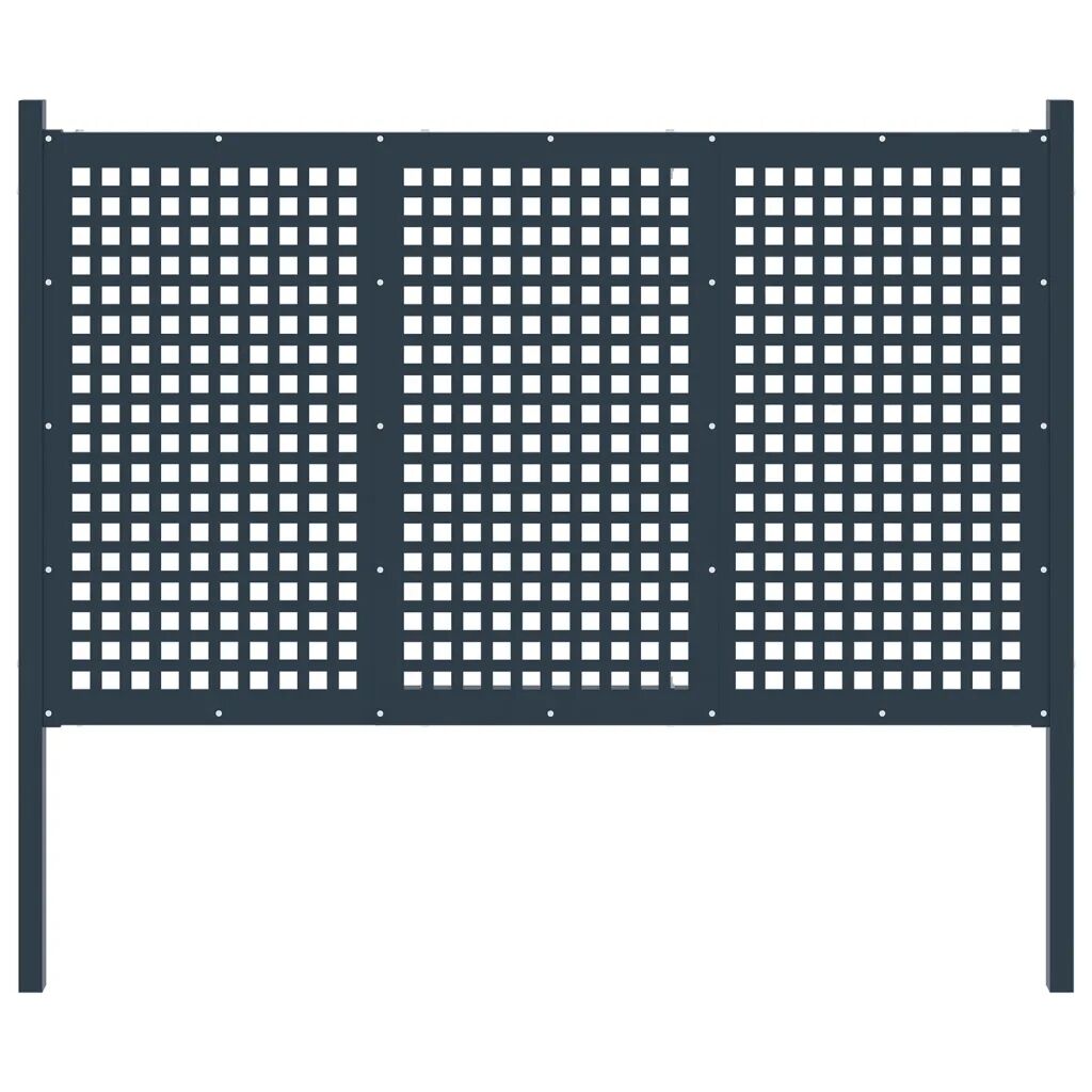 vidaXL Portail de clôture Anthracite 177x175 cm Acier