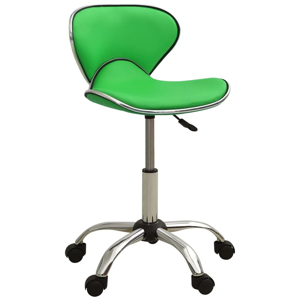 vidaXL Tabouret de salon et spa Vert Similicuir