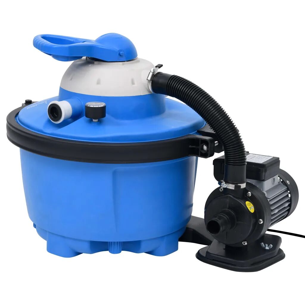 vidaXL Pompe de filtration à sable Bleu et noir 385x620x432mm 200W 25L