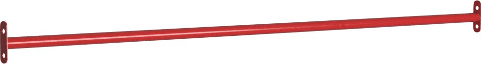 vidaXL Barre de retournement 125 cm Acier Rouge