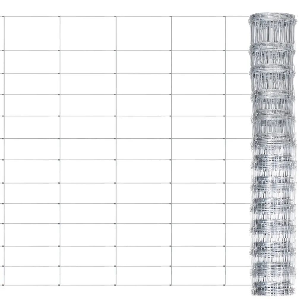 vidaXL Clôture de jardin Acier galvanisé 50x1,25 m Argenté