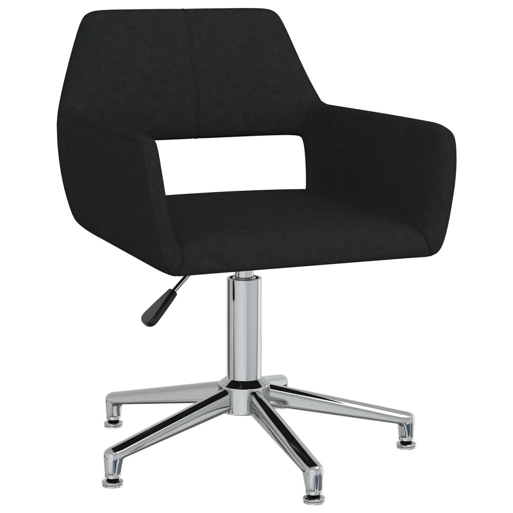 vidaXL Chaise pivotante de bureau Noir Tissu