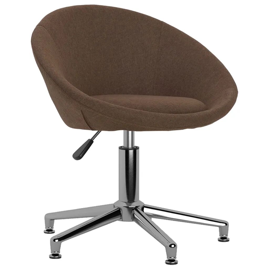 vidaXL Chaise pivotante de bureau Marron Tissu