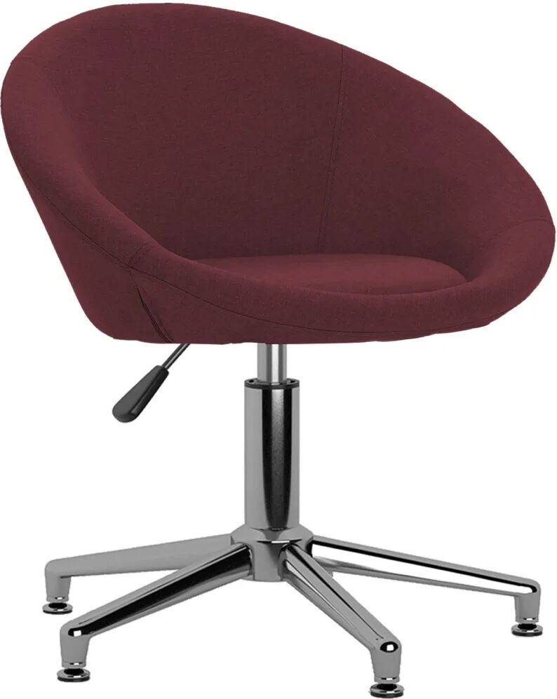 vidaXL Chaise pivotante de bureau Violet Tissu