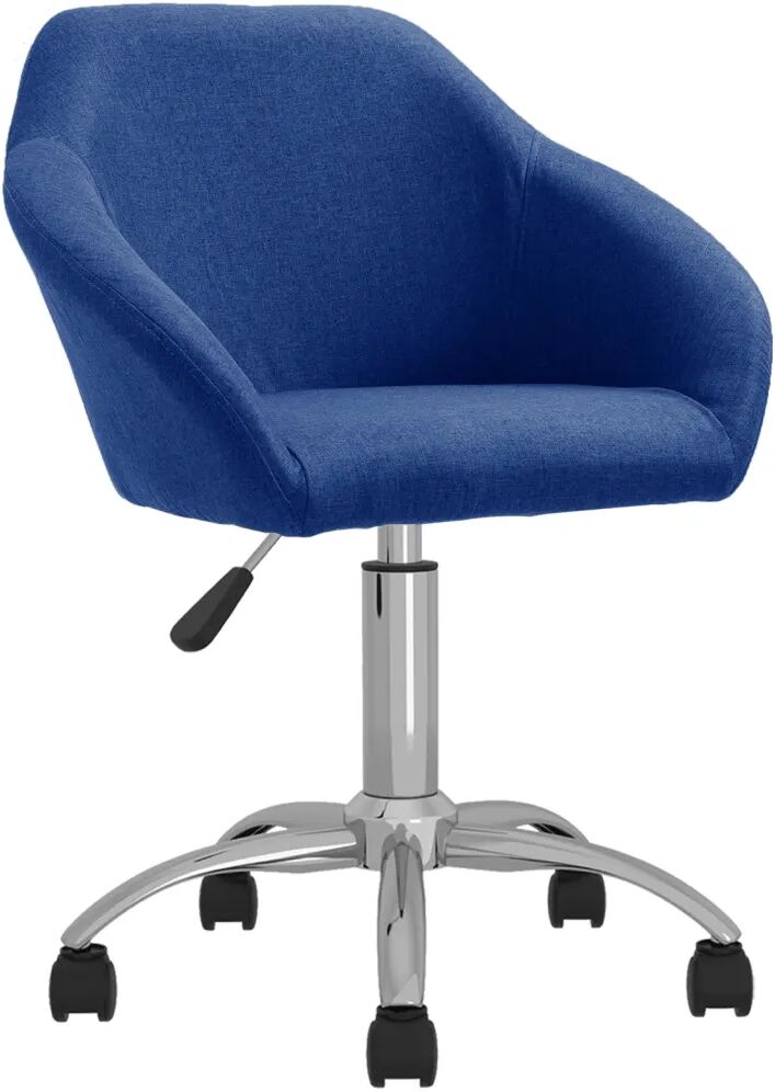 vidaXL Chaise pivotante de bureau Bleu Tissu