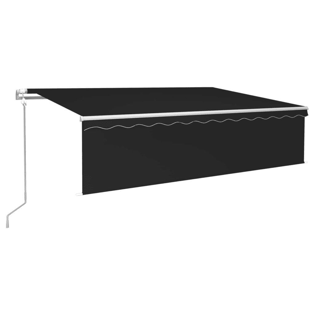 vidaXL Auvent automatique rétractable avec store 6x3 m Anthracite