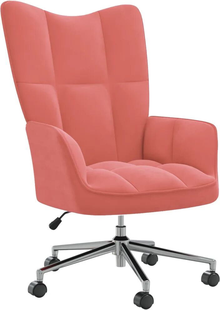 vidaXL Chaise de relaxation Rose Velours