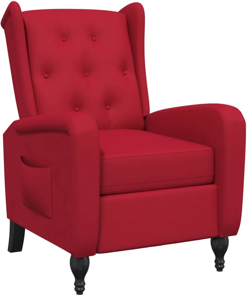 vidaXL Fauteuil inclinable Rouge bordeaux Velours