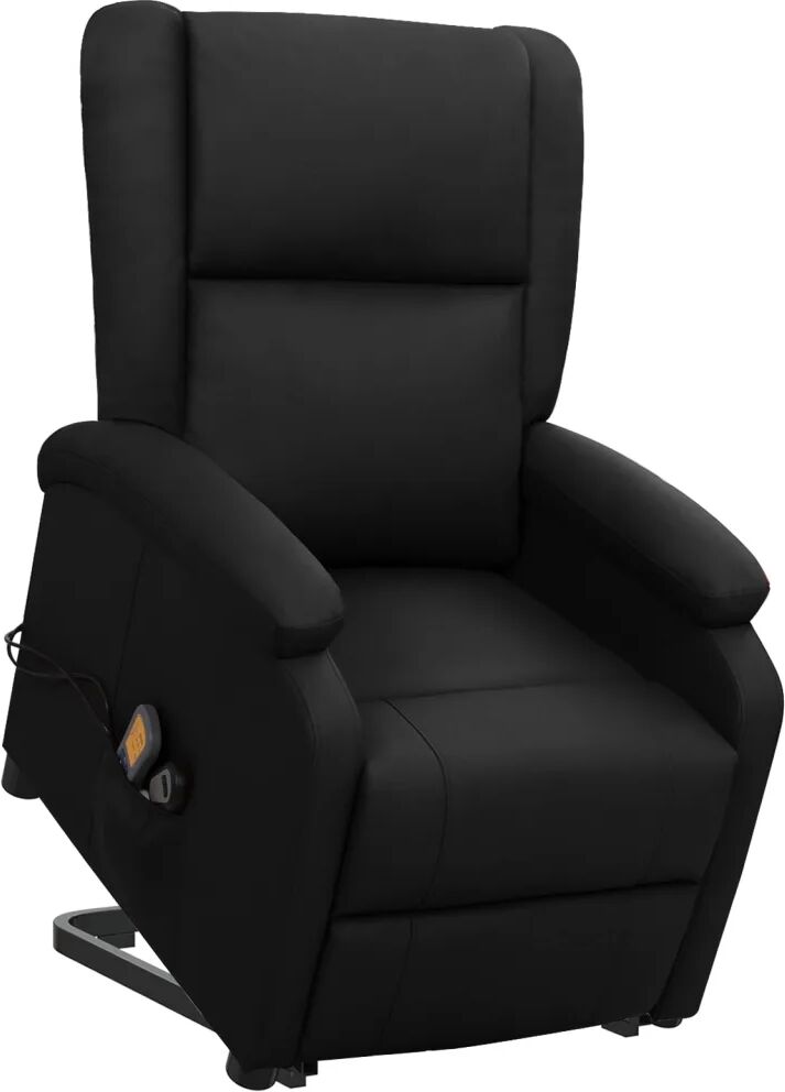 vidaXL Fauteuil inclinable Noir Similicuir