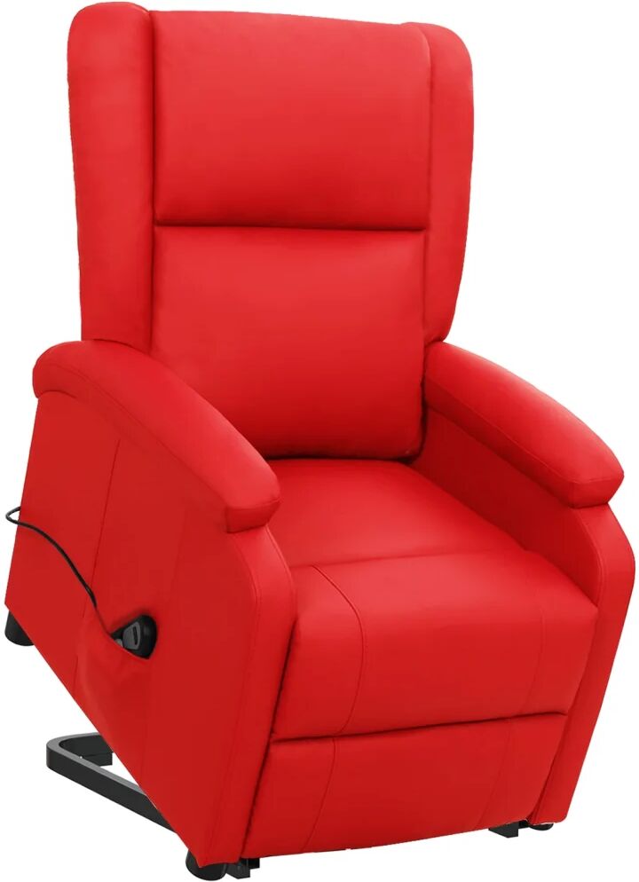 vidaXL Fauteuil inclinable Rouge Similicuir