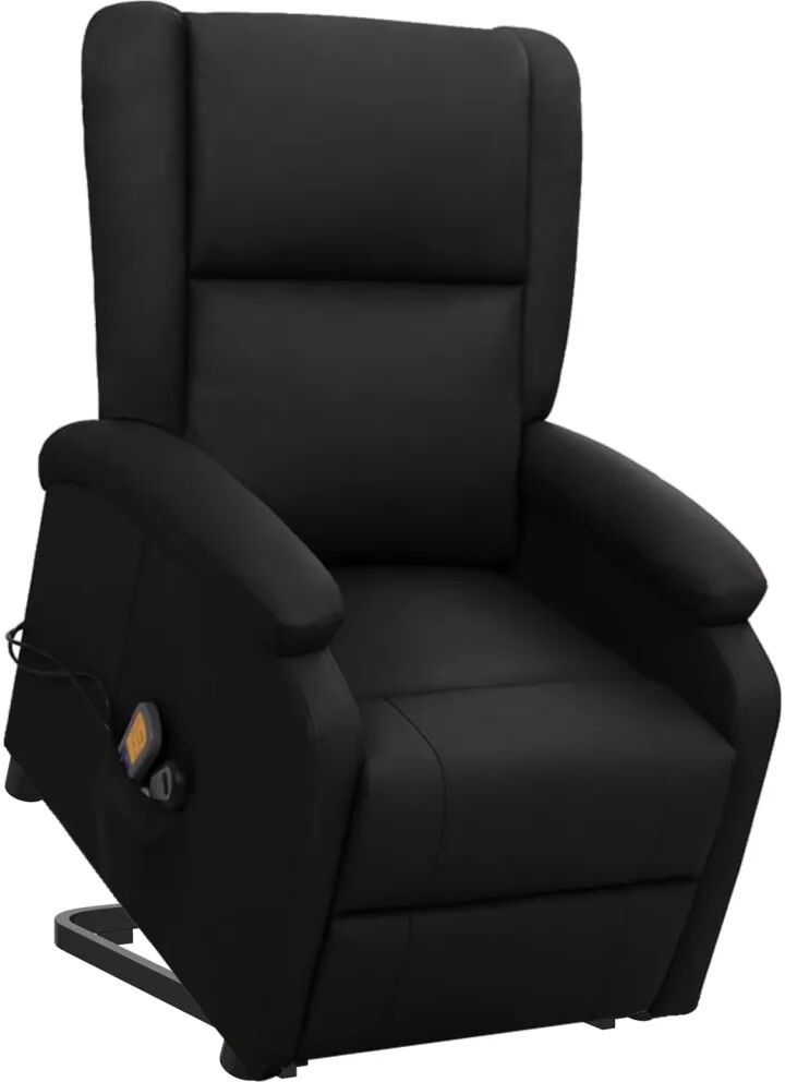 vidaXL Fauteuil inclinable de massage Noir Similicuir