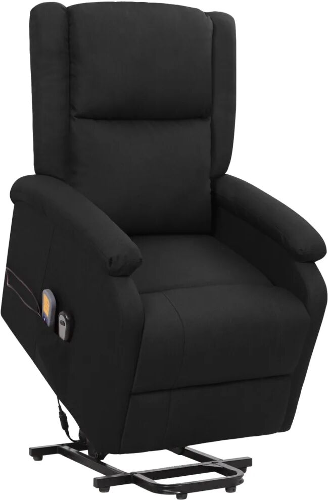 vidaXL Fauteuil de massage inclinable Noir Tissu