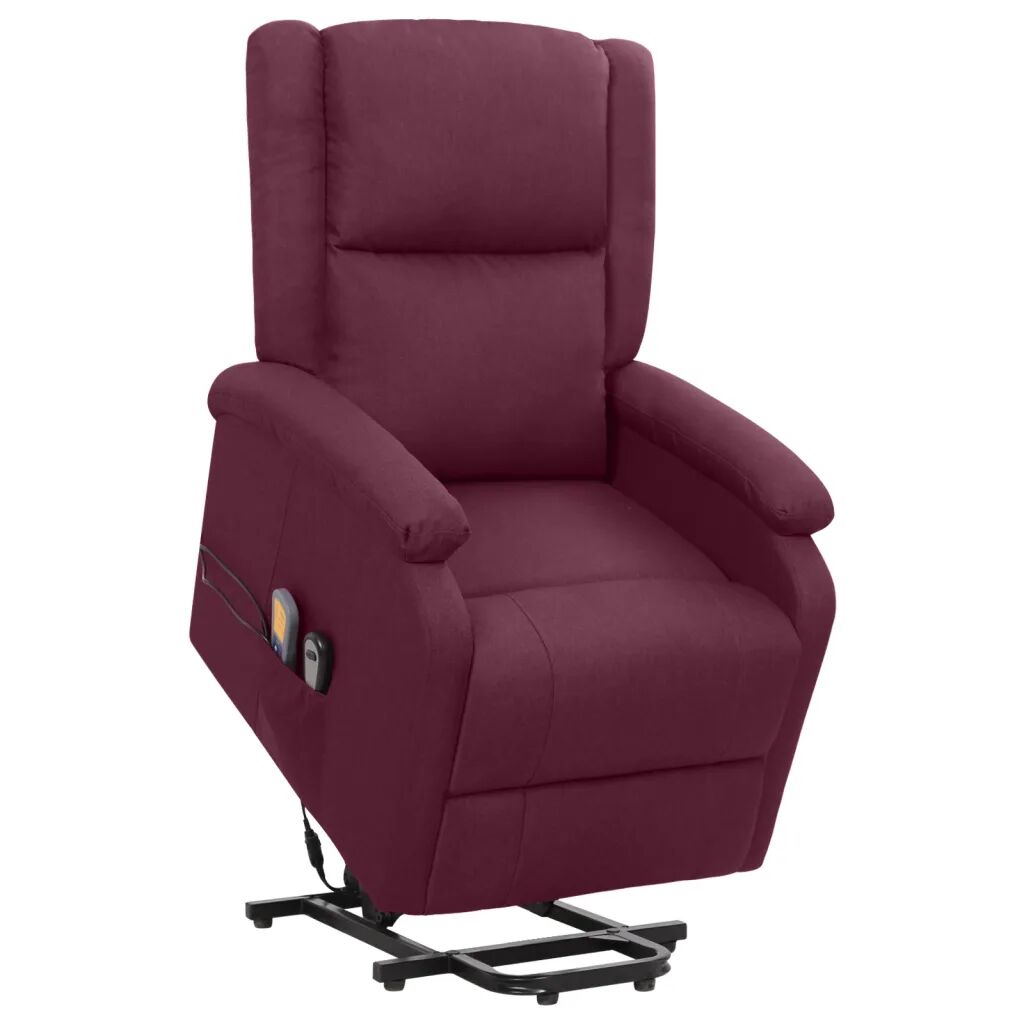 vidaXL Fauteuil de massage inclinable Violet Tissu