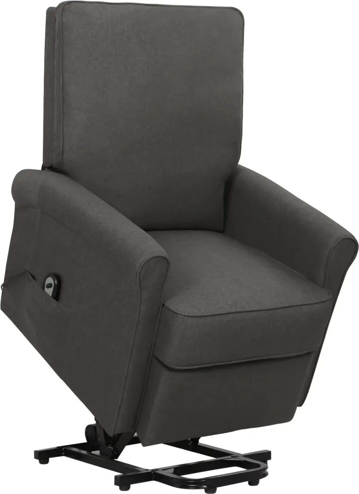 vidaXL Fauteuil inclinable Gris foncé Tissu