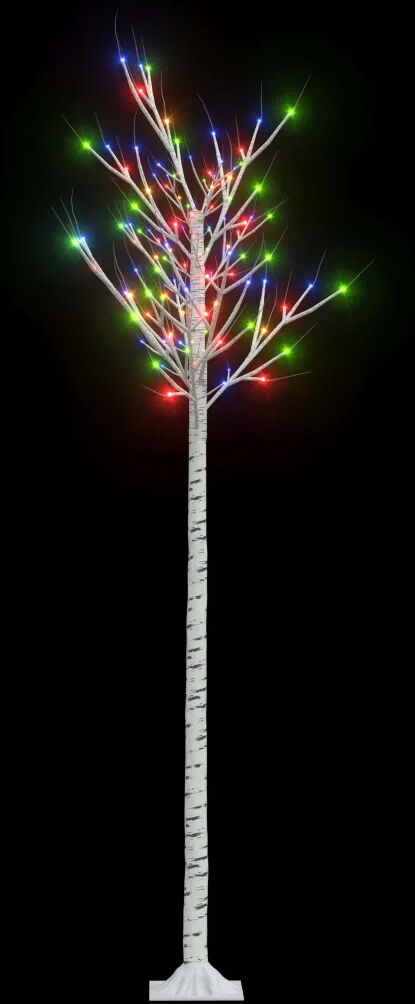 vidaXL Sapin de Noël 200 LED colorées Saule 2,2 m Int/Ext