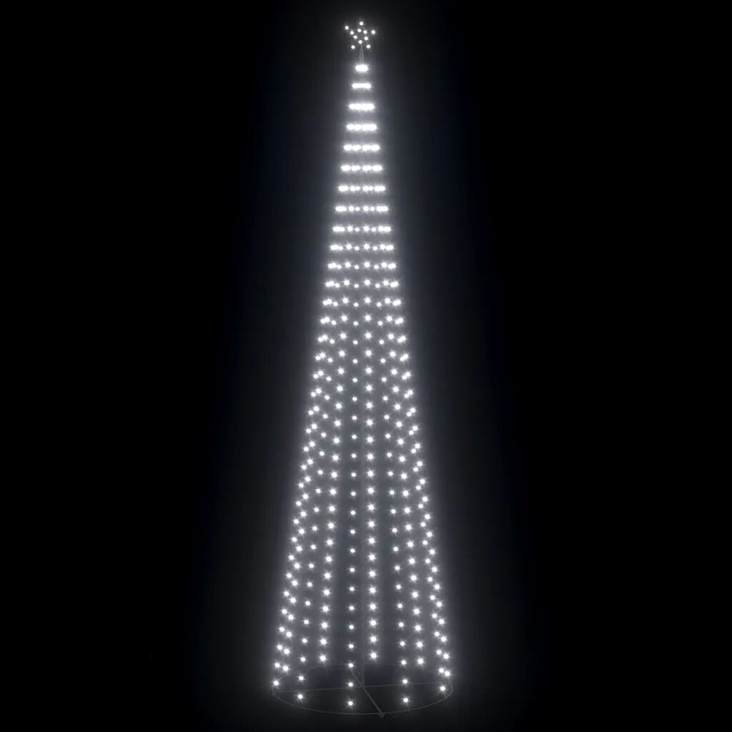 vidaXL Sapin de Noël cône 400 LED blanc froid Décoration 100x360 cm