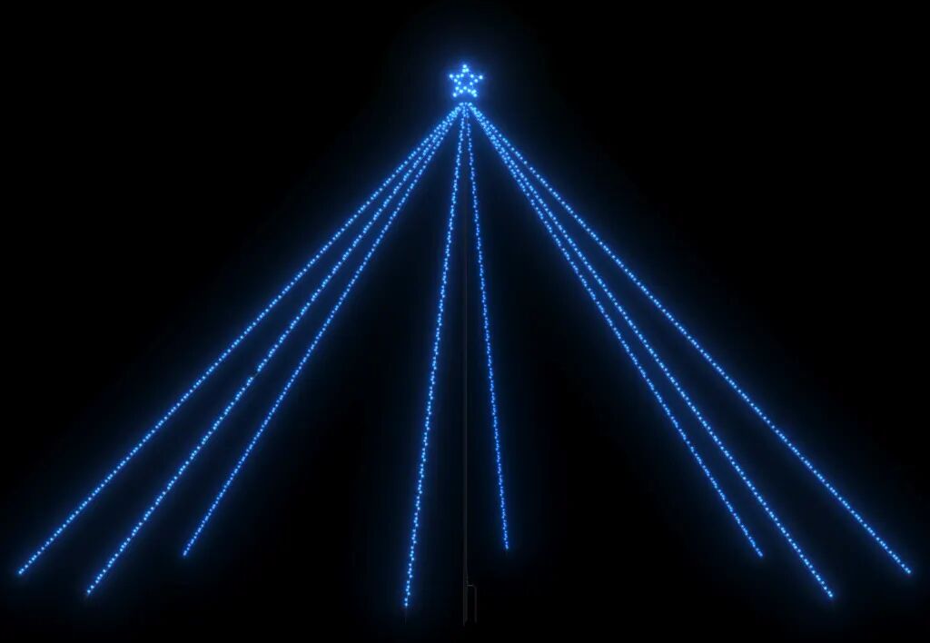 vidaXL Lumières d'arbre de Noël Int/Extérieur 800 LED bleues 5 m