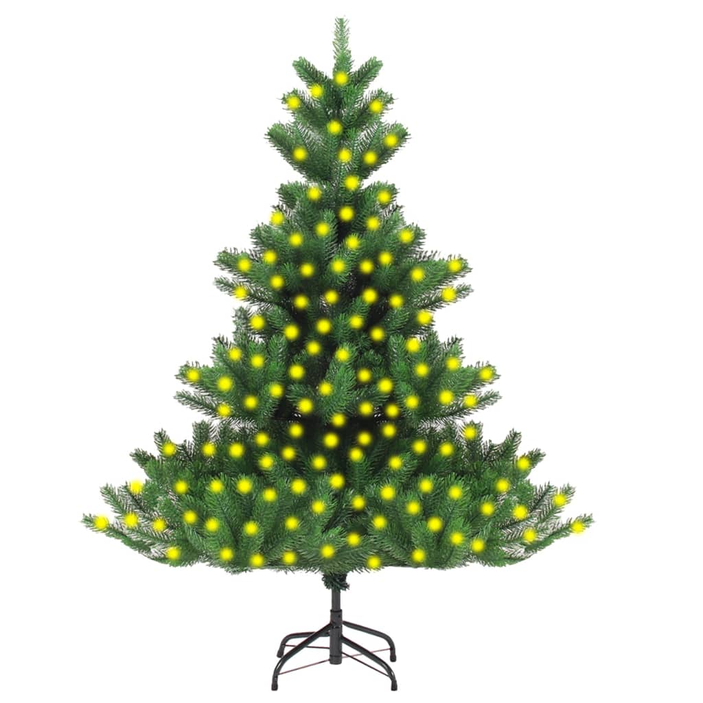 vidaXL Sapin de Noël artificiel Nordmann avec LED Vert 210 cm