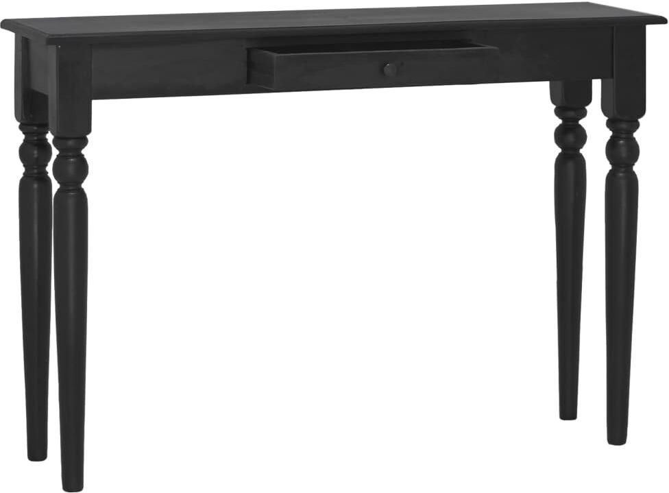 vidaXL Table console Noir clair 110x30x75 cm Bois d'acajou massif