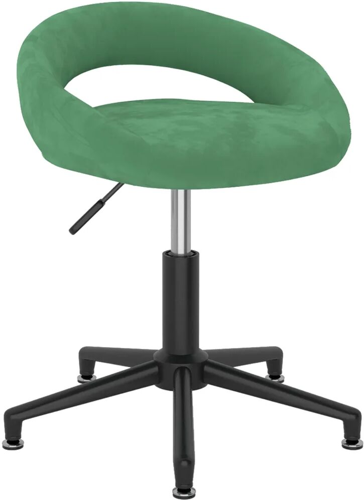 vidaXL Chaise pivotante de bureau Vert foncé Velours