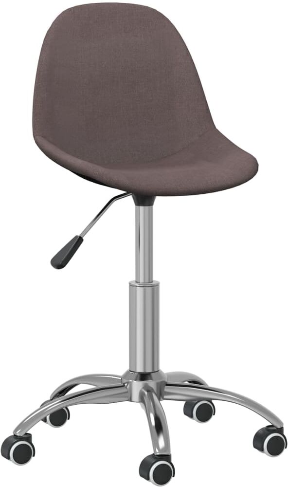 vidaXL Chaise pivotante de bureau Taupe Tissu