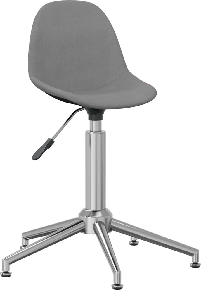 vidaXL Chaise pivotante de bureau Gris clair Tissu