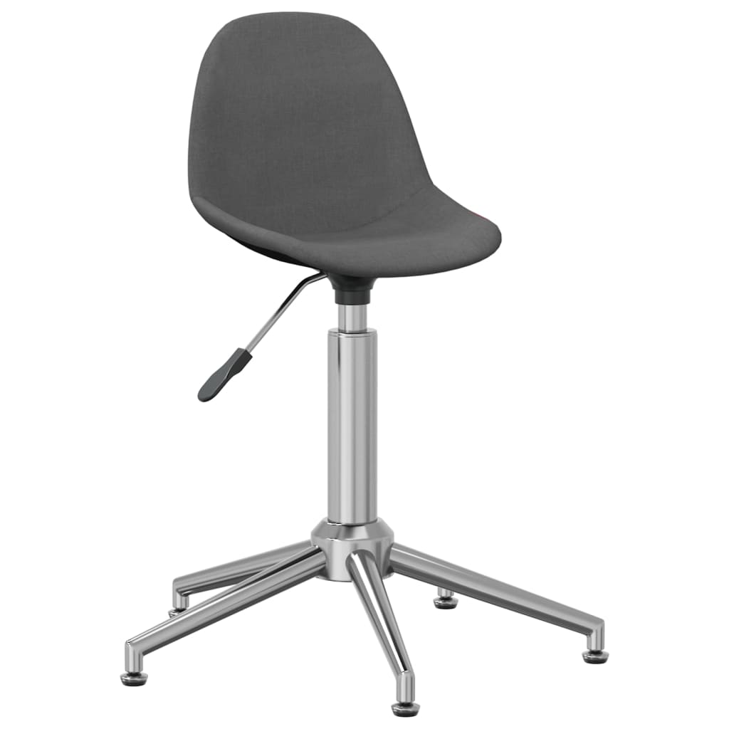 vidaXL Chaise pivotante de bureau Gris foncé Tissu