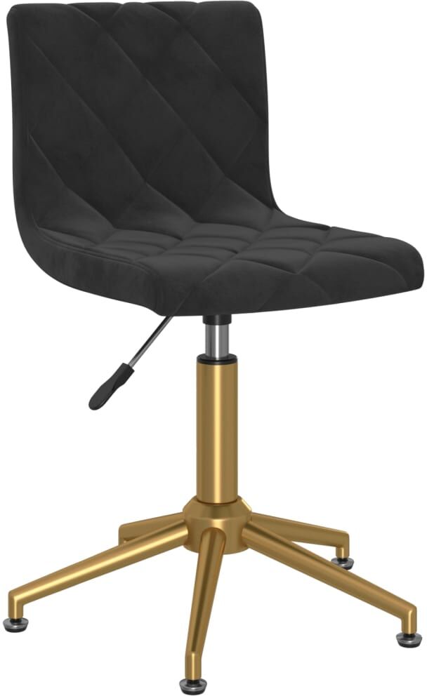 vidaXL Chaise pivotante de bureau Noir Velours