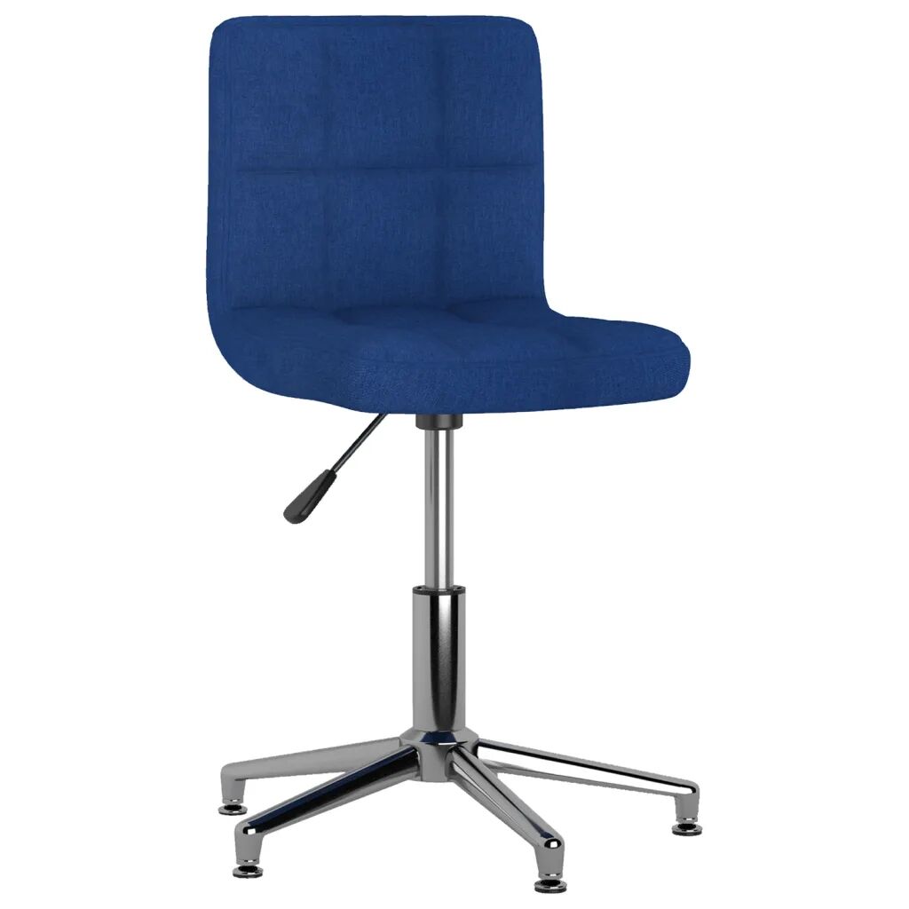 vidaXL Chaise pivotante de bureau Bleu Tissu