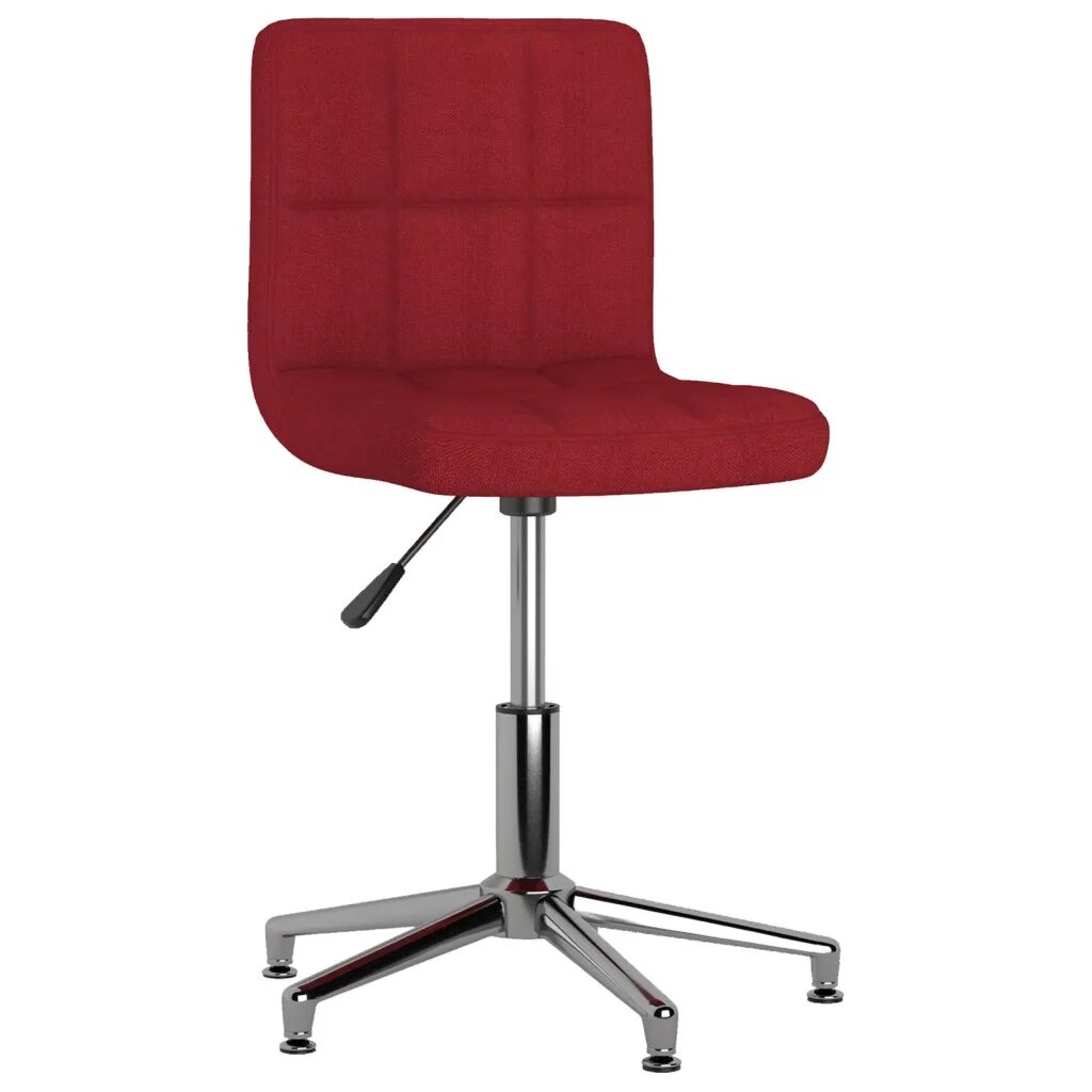 vidaXL Chaise pivotante de bureau Rouge bordeaux Tissu