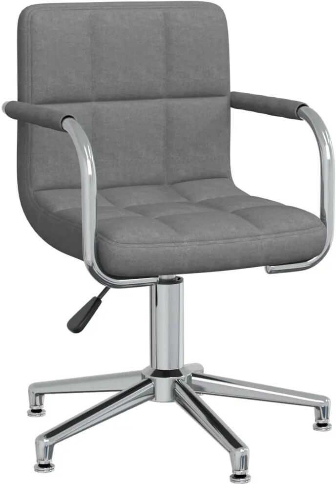 vidaXL Chaise pivotante de bureau Gris clair Tissu