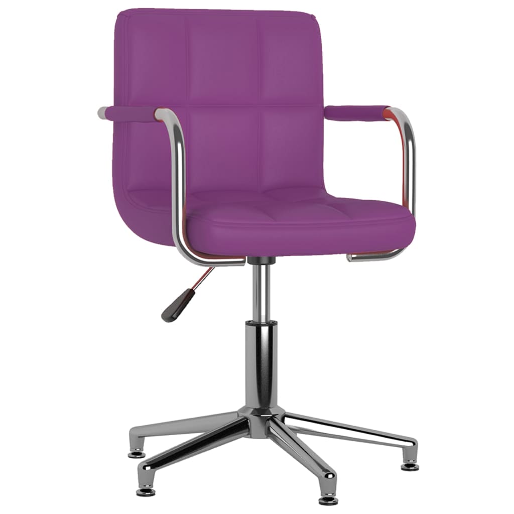 vidaXL Chaise de bureau pivotante Violet Similicuir