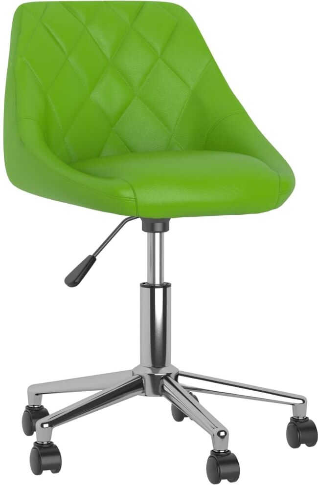 vidaXL Chaise pivotante de bureau Vert Similicuir