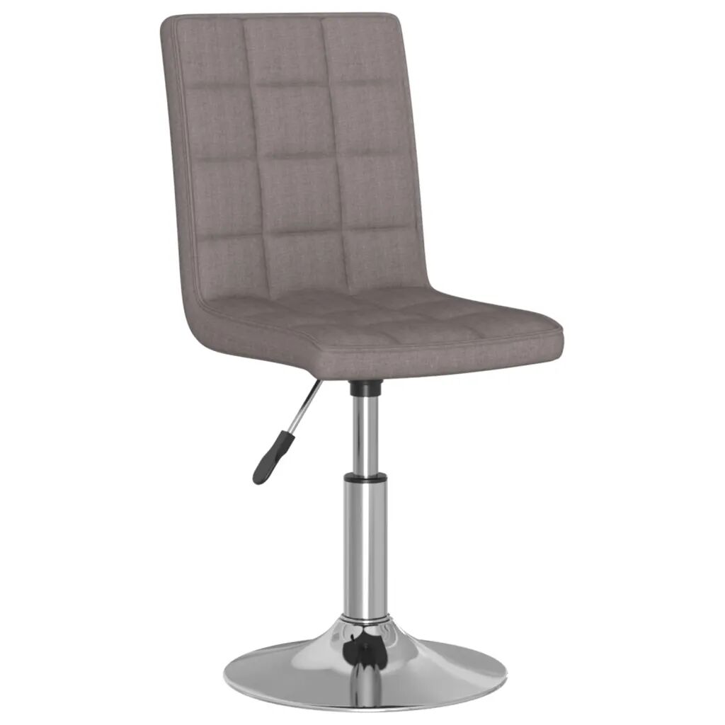 vidaXL Chaise pivotante de salle à manger Taupe Tissu