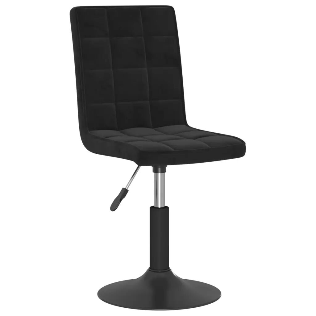 vidaXL Chaise pivotante de salle à manger Noir Velours