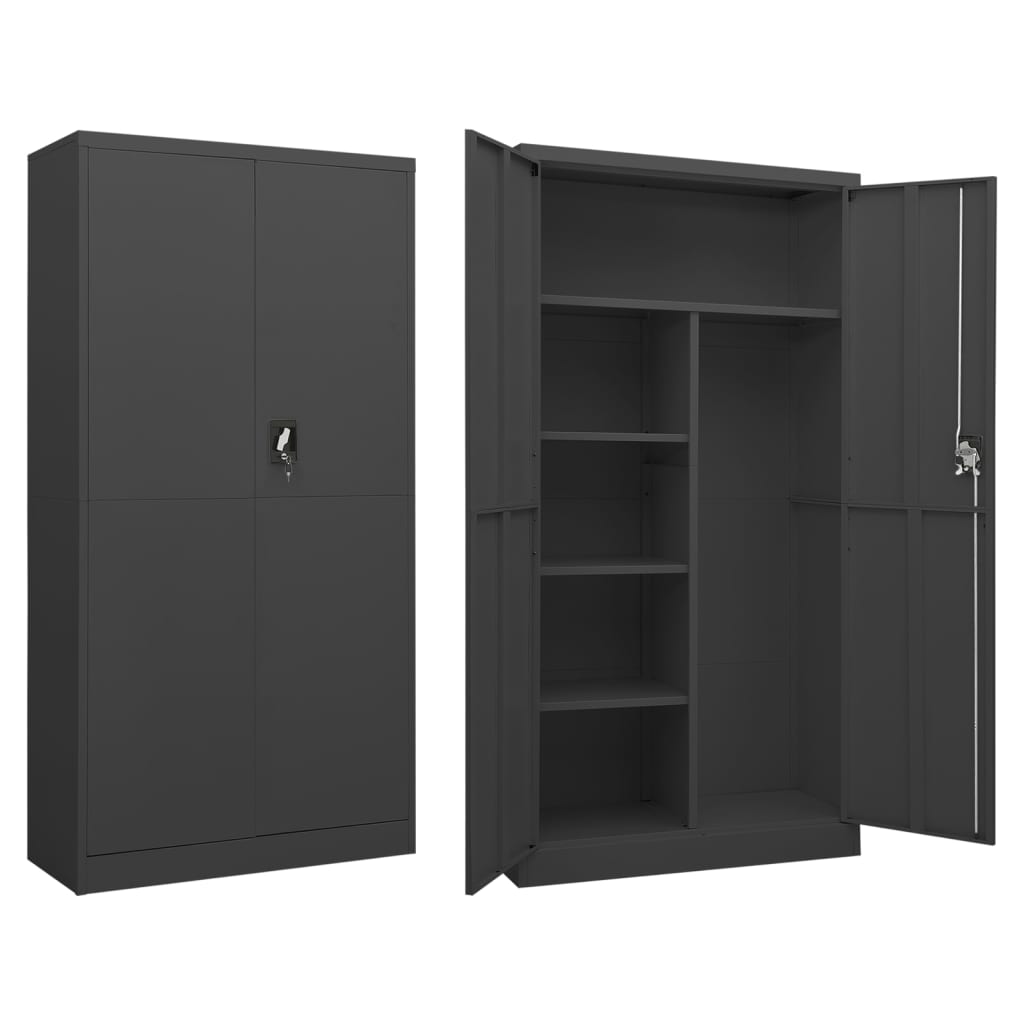 vidaXL Armoire à casiers Anthracite 90x40x180 cm Acier