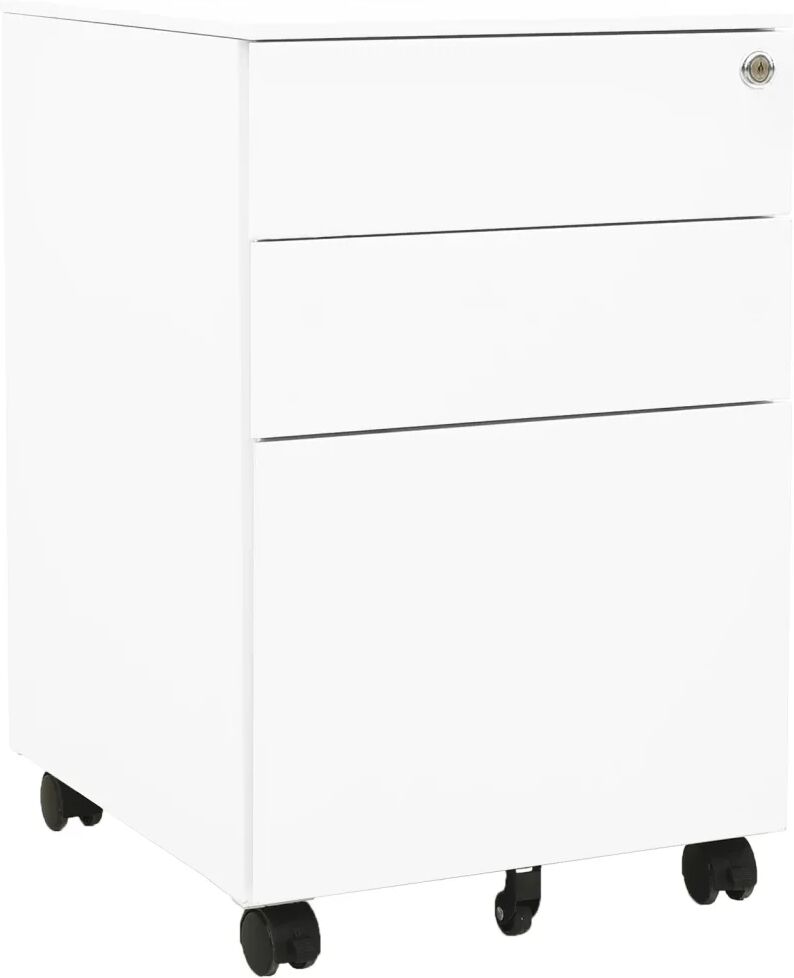 vidaXL Classeur mobile Blanc 39x45x60 cm Acier