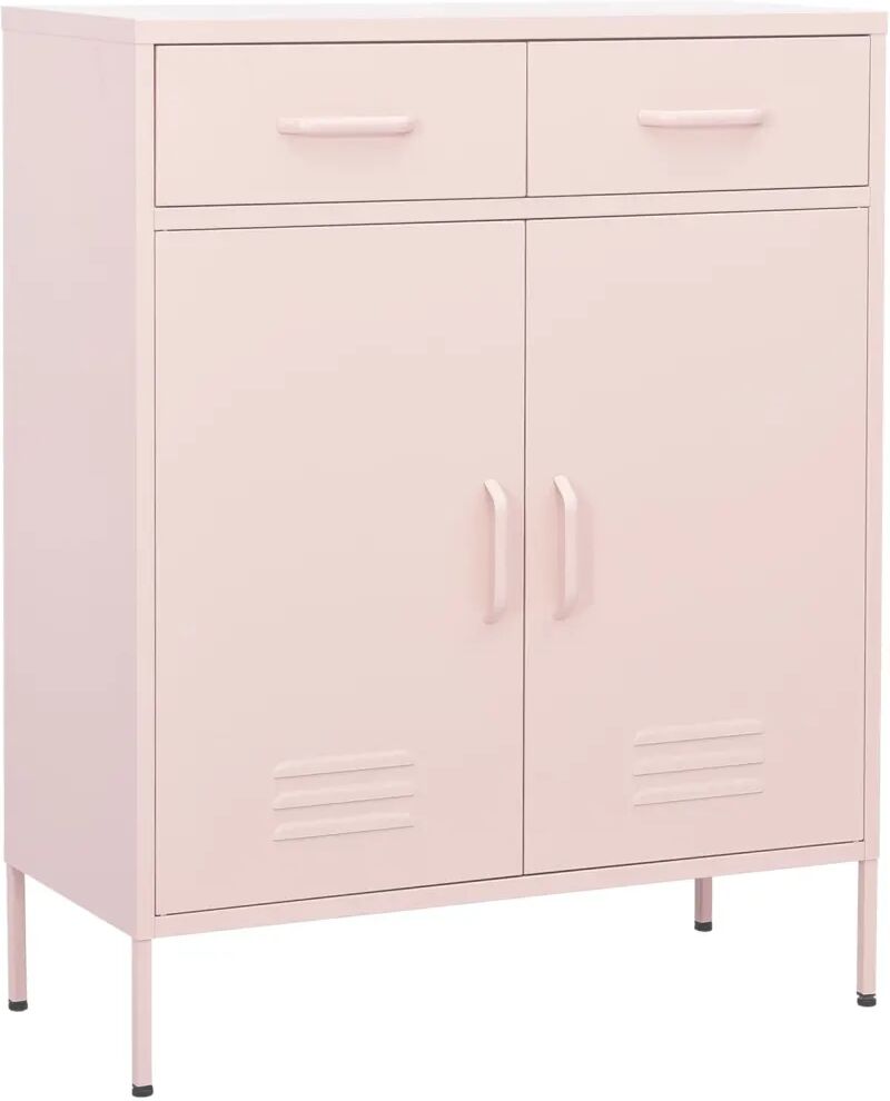 vidaXL Armoire de rangement Rose 80x35x101,5 cm Acier