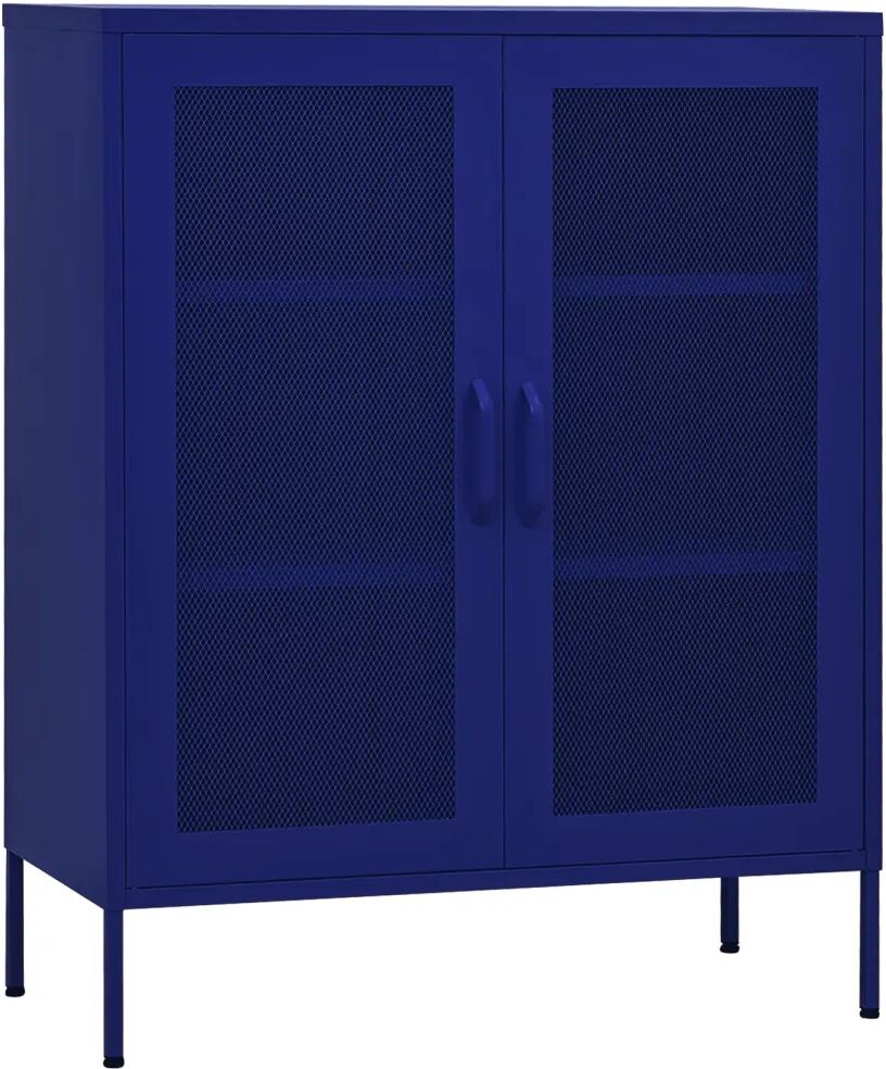 vidaXL Armoire de rangement Bleu marine 80x35x101,5 cm Acier