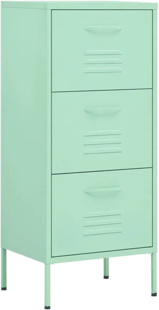 vidaXL Armoire de rangement Vert menthe 42,5x35x101,5 cm Acier