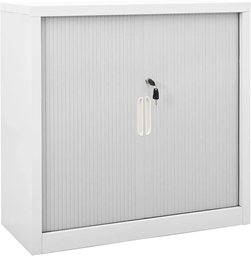 vidaXL Armoire à portes coulissantes Gris 90x40x90 cm Acier