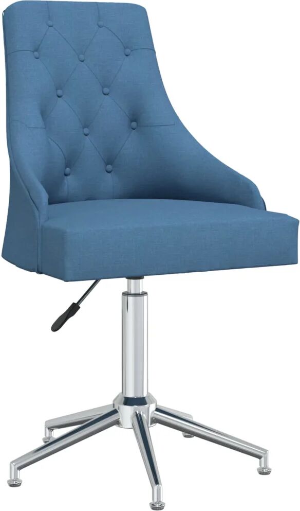 vidaXL Chaise pivotante de bureau Bleu Tissu