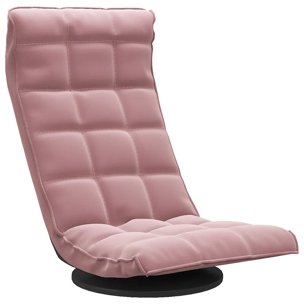 vidaXL Chaise de sol pivotante Rose Velours