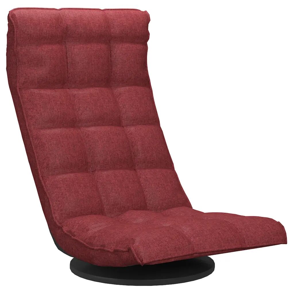 vidaXL Chaise de sol pivotante Rouge bordeaux Tissu