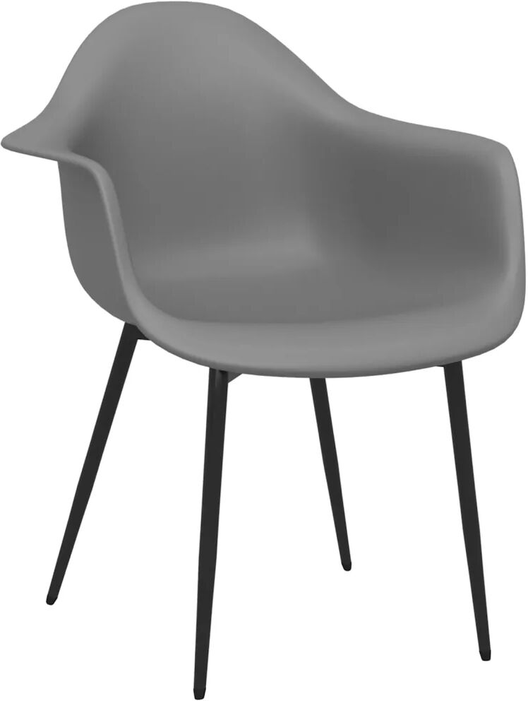 vidaXL Chaise de salle à manger Gris PP