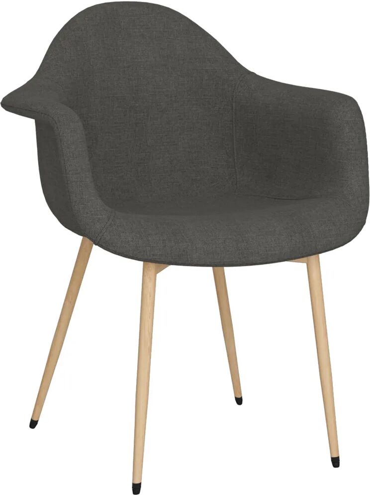 vidaXL Chaise de salle à manger Gris foncé Tissu