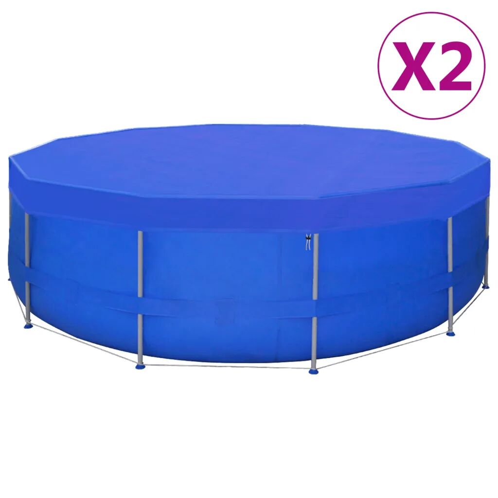 vidaXL Couvertures de piscine 2 pcs PE Ronde 460 cm 90 g/m²