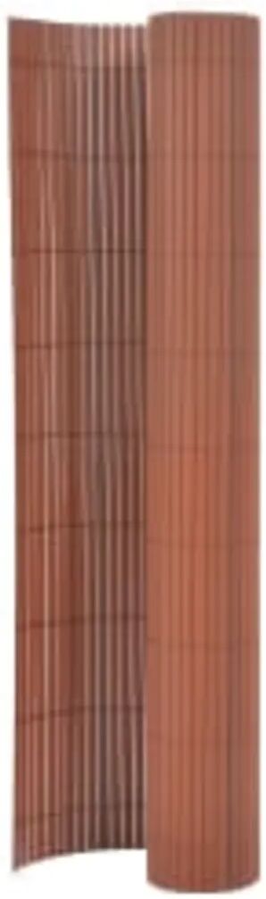 vidaXL Clôture de jardin double face 110x500 cm Marron