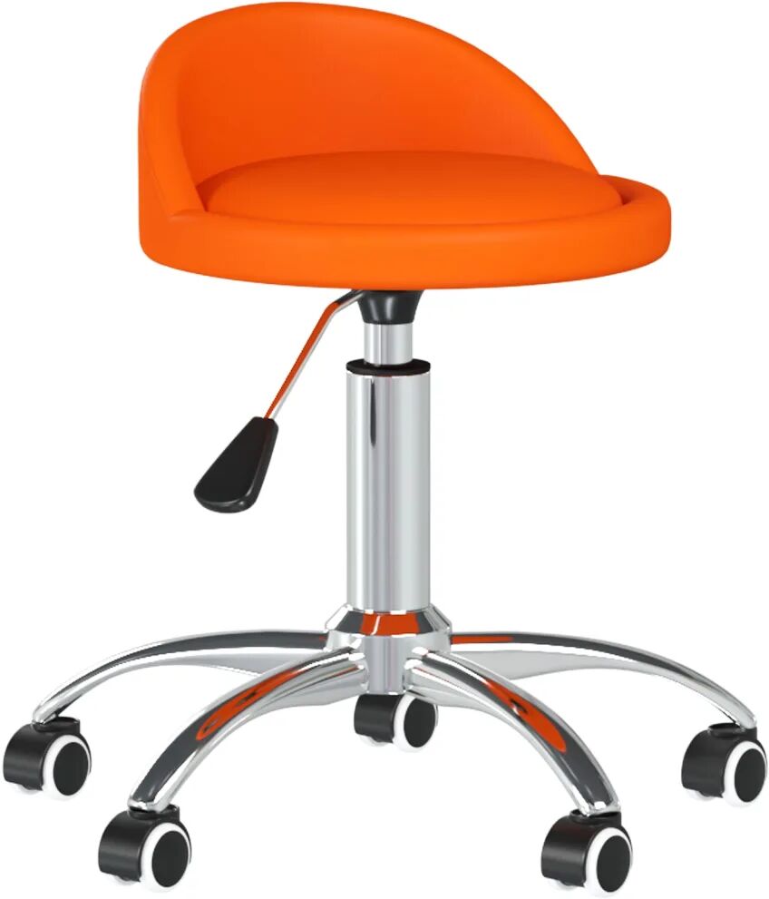 vidaXL Tabouret de massage Orange Similicuir