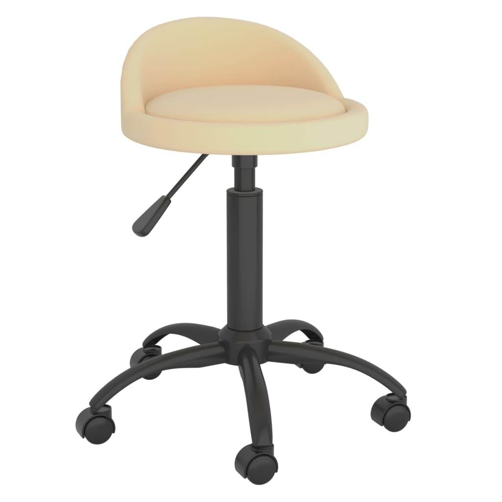 vidaXL Tabouret de massage Crème Velours